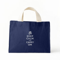 Keep Calm and Carry Om Crafts and Shopping Canvas Bag