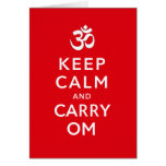 Keep Calm and Carry Om Motivational Birthday Greeting Cards