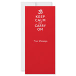 Keep Calm and Carry Om Motivational Bookmark rack cards