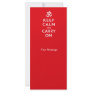 Keep Calm and Carry Om Motivational Personalised Rack Card
