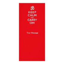 Keep Calm and Carry Om Motivational Personalised Rack Card