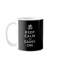 Keep Calm and Carry Om Motivational Tea Coffee Mug