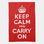 Keep Calm and Carry On American MoJo Kitchen Towel