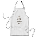 Keep Calm And Carry On aprons