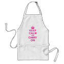 Keep Calm And Carry On aprons