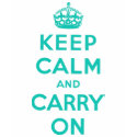 Keep Calm and Carry on Blue T-Shirt