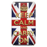 Keep calm and carry on British flag Barely There iPod Cases