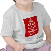 Keep Calm and Carry On British Poster on T shirts