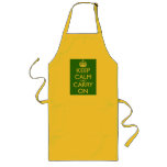 Keep Calm and Carry On British Racing Green aprons