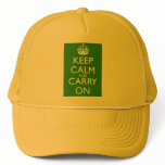 Keep Calm and Carry On British Racing Green hats