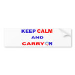 KEEP CALM AND CARRY ON bumper stickers