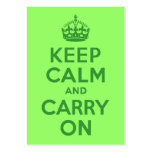 Keep Calm and Carry On Business Card Templates