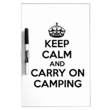 KEEP CALM AND CARRY ON CAMPING GIFT SELECTION NEW DRY ERASE BOARDS