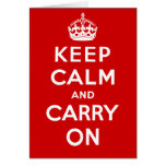 Keep Calm And Carry On cards