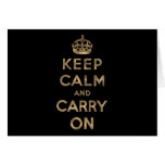 Keep Calm And Carry On Card