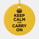 Keep Calm and Carry on Christmas Tree Ornament