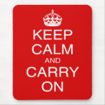 Keep Calm and Carry On classic British prints mousepads