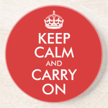 Keep Calm and Carry On Coaster