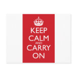 Keep Calm And Carry On: Fire Engine Red postcards