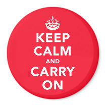 Keep Calm And Carry On Fridge Magnet