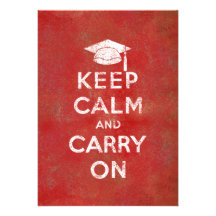 Keep Calm and Carry On Graduation Personalized Invitations