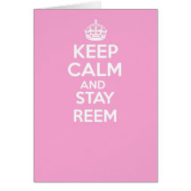 Keep calm and carry on greetings card - REEM