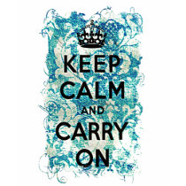 Keep Calm and Carry On Grunge Wallpaper Damask Tshirts