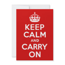 Keep Calm and Carry On Invitation