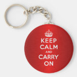 Keep Calm And Carry On Key Chain