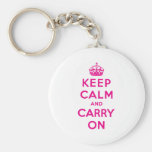 Keep Calm And Carry On Key Chains