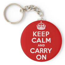 Keep Calm And Carry On Keychain