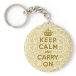 Keep Calm And Carry On keychains