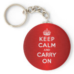 Keep Calm And Carry On keychains