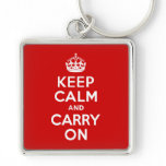 Keep Calm and Carry On Keychain
