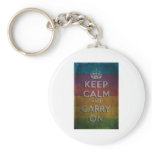 Keep Calm And Carry On keychains