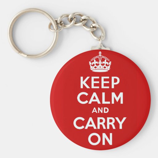 Keep Calm And Carry On Keychain