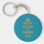 Keep Calm And Carry On Keychain