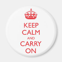 Keep Calm and Carry On Magnets
