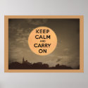 Keep Calm and Carry On Moon posters