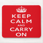 Keep Calm and Carry on Mousemat mousepads