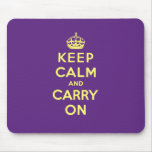 Keep Calm And Carry On mousepads