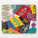 KEEP CALM and CARRY ON mousepads