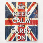 Keep Calm and Carry On mousepads