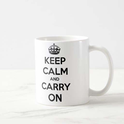 Keep Calm and Carry On Mug (black and white) | Zazzle