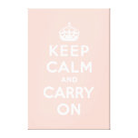 keep calm and carry on Original Stretched Canvas Print