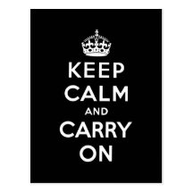 keep calm and carry on Original Post Card