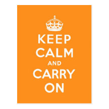 keep calm and carry on Original Post Cards