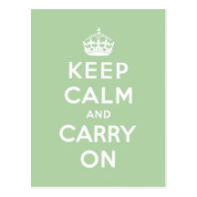 keep calm and carry on Original Post Cards