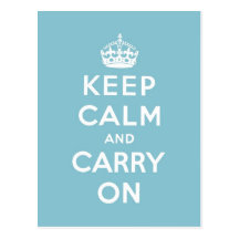 keep calm and carry on Original Postcards