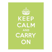 keep calm and carry on Original Postcards